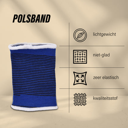 Polsbrace in Blauw - Sterke Ondersteuning en Bescherming voor Gezonde Polsen - 13cmx7.5cm | Maat M