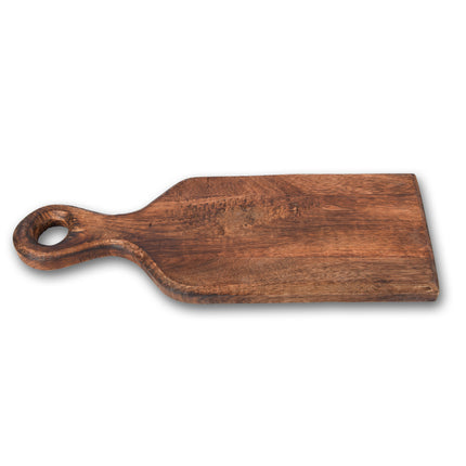 Snijplankje | Houten snijplankje | Met handvat | Kaasplank | 553 g | donker bruin | 38cm*2cm*14.5cm