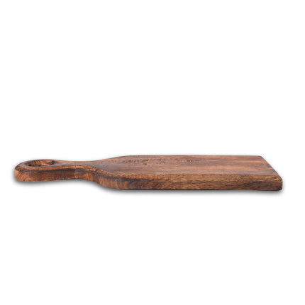 Snijplankje | Houten snijplankje | Met handvat | Kaasplank | 553 g | donker bruin | 38cm*2cm*14.5cm