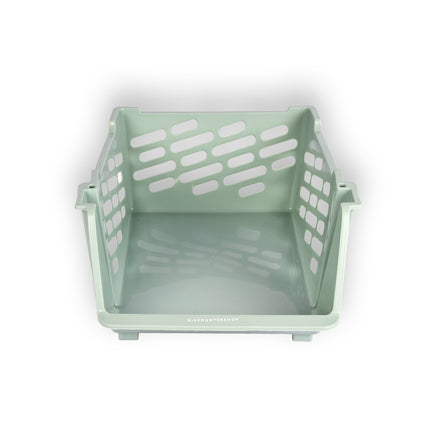 1 stuks Groen Kunststof Groentemandje van Discountershop: Ruim, Stijlvol en Praktisch als Opbergbox en Opbergmand – 46cm x 37.5cm x 20cm 