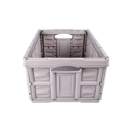 Betrouwbare Opslag: Grijze Opvouwbare Vouwkrat 45 Liter | Gehard Plastic | Max Belasting 35 kg | 53cm x 40cm x 26cm | Ruimte Toegankelijk Maken Leven Ve-reenvoudigen