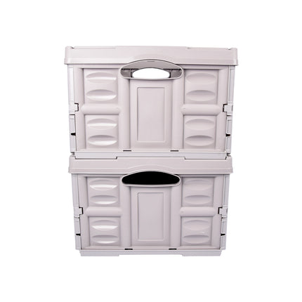 Opslag Toegankelijk Gemaakt Met Grijze Opvouwbare Vouwkrat 45 Liter | Max Belasting 35 kg | 53cm x 40cm x 26cm | Gehard Plastic | Toegankelijke Opslag met On-verslaanbare Kwaliteit  