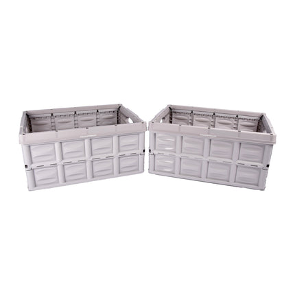 Opslag Toegankelijk Gemaakt Met Grijze Opvouwbare Vouwkrat 45 Liter | Max Belasting 35 kg | 53cm x 40cm x 26cm | Gehard Plastic | Toegankelijke Opslag met On-verslaanbare Kwaliteit  