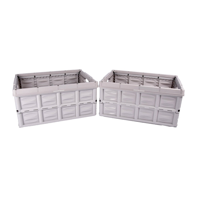 Opslag Toegankelijk Gemaakt Met Grijze Opvouwbare Vouwkrat 45 Liter | Max Belasting 35 kg | 53cm x 40cm x 26cm | Gehard Plastic | Toegankelijke Opslag met On-verslaanbare Kwaliteit  