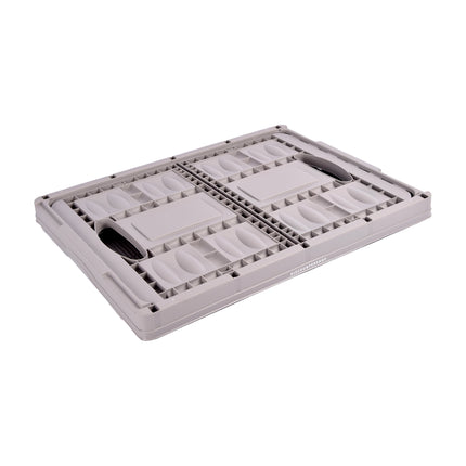 Toegang Uitmuntendheid Ontmoet Met Grijze Opvouwbare Vouwkrat 45L | 4 Delige | Gehard Plastic | Max Belasting 35 kg | 53cm x 40cm x 26cm | Sleutel tot Gemakkelijke Opslag 