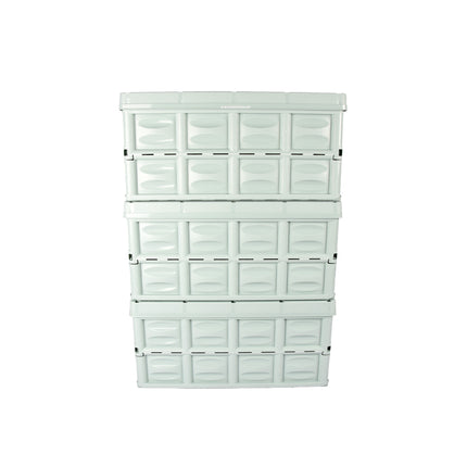 Opvouwbare Vouwkrat 45L |  Mintgroen | Sterk Plastic | 53cm x 40cm x 26cm | Draaglast 35kg | 3 stuks | Ruimtebesparend en Stapelbaar | Opvouwbare Kledingmand Voor Praktische Opbergoplossing