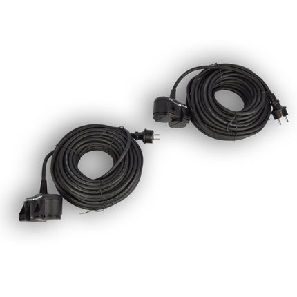 Robuust Rubber Verlengsnoer met 2 stopcontacten – IP44/H05RR-F3G/1,5mm2 Neopreen 20m - Kabellengte - waterbestendig - 230V