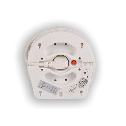 Kwalitatief Verlengsnoer met Stekkerdoos van Kunststof - Wit - Discountershop - 10Mtr - 1100W - 2.4AMP - USB Charger Output