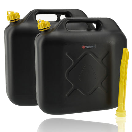 20 Liter Jerrycan UN-gecertificeerd – Stevig Kunststof (HDPE) voor Benzine, Diesel en Andere Vloeistoffen met Flexibele Schenktuit