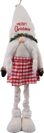 Gnome Staand 100 cm en laag naar 75 cm - Kerst Kabouter Puntmuts - Kabouters - Kerstman | Dwerg | Staand Puntmuts | Kerst zittende kabouter Gevuld met pluche | stabiele Gnome