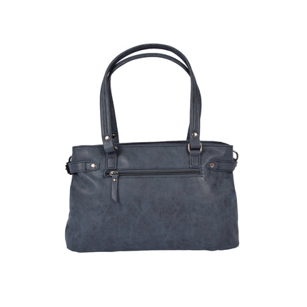 Navy Tassen: Schoudertas - Bicky Bernard - 32x12x21cm - PU Materiaal - Modieuze Handtas 