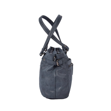 Navy Tassen: Schoudertas - Bicky Bernard - 32x12x21cm - PU Materiaal - Modieuze Handtas 