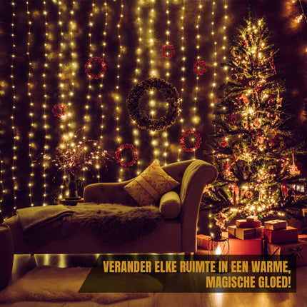 Kerstverlichting | Clusterverlichting 576 LED Warm Wit | Voor Binnen & Buiten | +8 Lichtfuncties