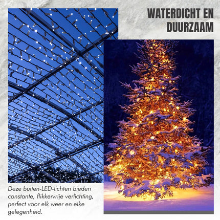 Kerstverlichting | Clusterverlichting 576 LED Warm Wit | Voor Binnen & Buiten | +8 Lichtfuncties