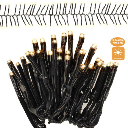Kerstverlichting | Clusterverlichting 576 LED Warm Wit | Voor Binnen & Buiten | +8 Lichtfuncties