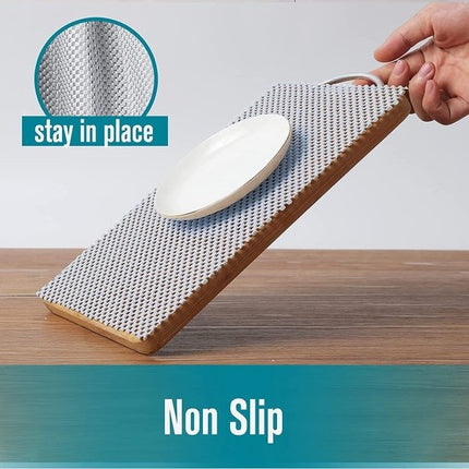 Non Slip Grip mat grijs | 45x125 cm Antislipmat Gaas Patroon voor Bureaus en Keukenlades | Interieuraccessoires