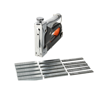 Nietpistool met Nietjes - Set van 4 | Nietmachine Inclusief Verschillende Soorten Nietjes (maten: 4–14 mm, 10–12 mm en 10–14 mm)