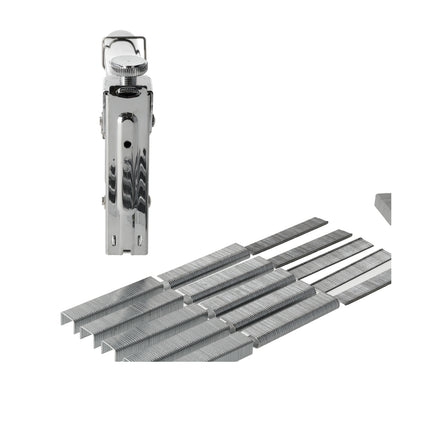 Nietpistool met Nietjes - Set van 4 | Nietmachine Inclusief Verschillende Soorten Nietjes (maten: 4–14 mm, 10–12 mm en 10–14 mm)