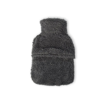 Warmwaterkruik met Hoes - Donker Grijs, Polyester & Natuurrubber - 850ml - Voor Kinderen - Liefdevolle Pinguïn Knuffelhoes 