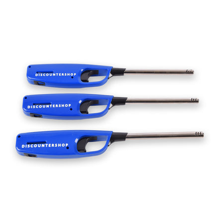 3x Compacte BBQ Starter – Blauw - Navulbare Aansteker voor Snel en Gemakkelijk BBQ Aansteken – 4cm x 2cm x 28cm