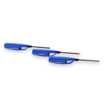 3x Compacte BBQ Starter – Blauw - Navulbare Aansteker voor Snel en Gemakkelijk BBQ Aansteken – 4cm x 2cm x 28cm