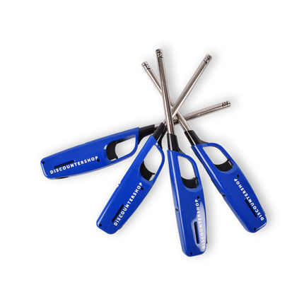 4x Compacte BBQ Starter – Blauw - Navulbare Aansteker voor Snel en Gemakkelijk BBQ Aansteken – 4cm x 2cm x 28cm