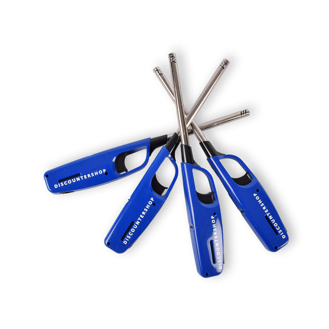 4x Compacte BBQ Starter – Blauw - Navulbare Aansteker voor Snel en Gemakkelijk BBQ Aansteken – 4cm x 2cm x 28cm
