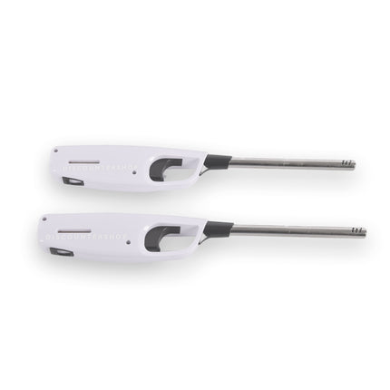2x Compacte BBQ Starter – Wit - Navulbare Aansteker voor Snel en Gemakkelijk BBQ Aansteken – 4cm x 2cm x 28cm