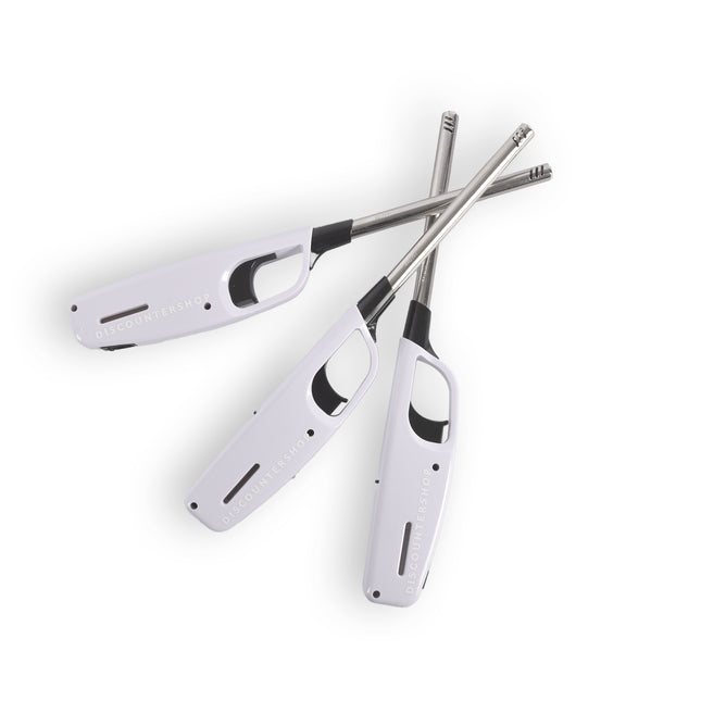 3x Compacte BBQ Starter – Wit - Navulbare Aansteker voor Snel en Gemakkelijk BBQ Aansteken – 4cm x 2cm x 28cm