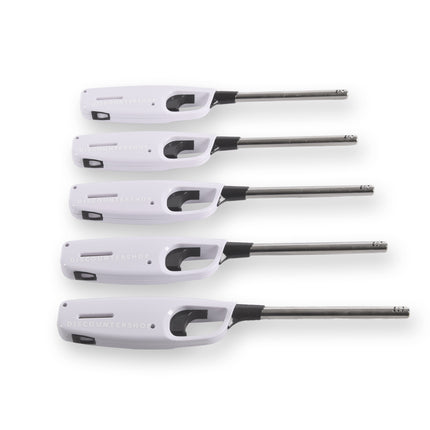 5x Compacte BBQ Starter – Wit - Navulbare Aansteker voor Snel en Gemakkelijk BBQ Aansteken – 4cm x 2cm x 28cm