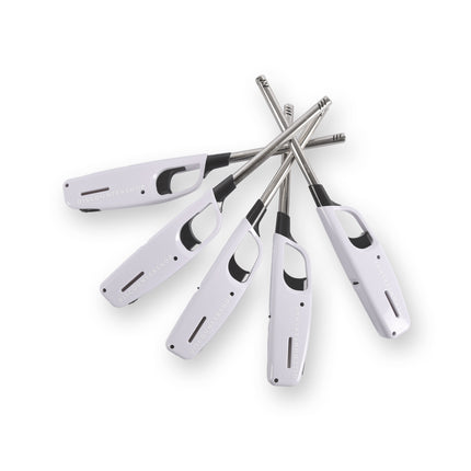 5x Compacte BBQ Starter – Wit - Navulbare Aansteker voor Snel en Gemakkelijk BBQ Aansteken – 4cm x 2cm x 28cm