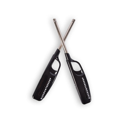 2x Compacte BBQ Starter – Zwart - Navulbare Aansteker voor Snel en Gemakkelijk BBQ Aansteken – 4cm x 2cm x 28cm