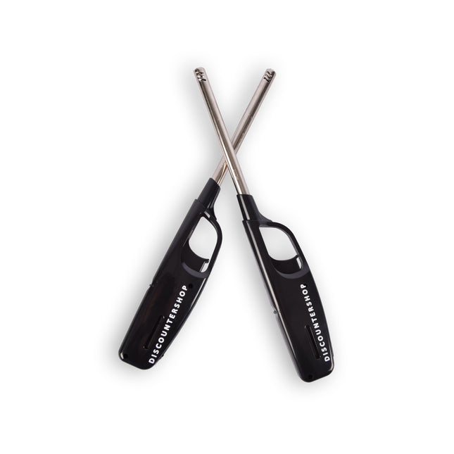2x Compacte BBQ Starter – Zwart - Navulbare Aansteker voor Snel en Gemakkelijk BBQ Aansteken – 4cm x 2cm x 28cm