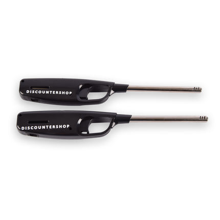 2x Compacte BBQ Starter – Zwart - Navulbare Aansteker voor Snel en Gemakkelijk BBQ Aansteken – 4cm x 2cm x 28cm