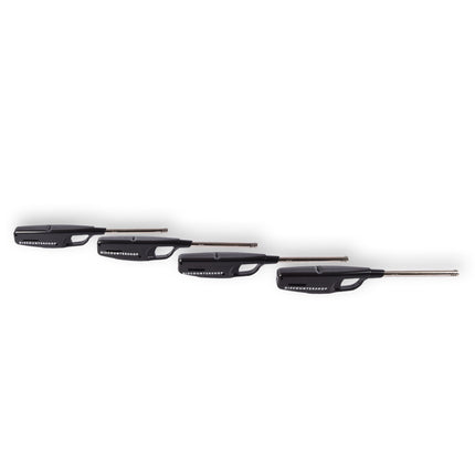 4x Compacte BBQ Starter – Zwart - Navulbare Aansteker voor Snel en Gemakkelijk BBQ Aansteken – 4cm x 2cm x 28cm