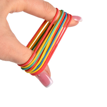 Rubberen Multi Elastiekjes | Lengte 8 cm Uitstekend tot 25 cm | Breedte 0.1cm | Sterke Haarelastiekjes voor Kinderen Meisjes Baby's Peuters | Uitdrukken Jezelf Met Deze Unieke Stijl 
