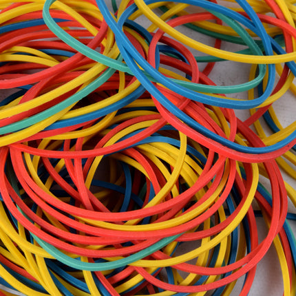 Zoetigheid Om Je Haar Gewikkeld | Rubberen Elastiekjes Multi-Kleur | 4 Doosjes x 50g | Belangrijk Voor Kantoorgebruik | 8cm Uitrekbaar Tot 25cm | Inventieve Stijl Voor Elk Artikel 