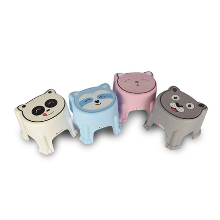 Opstapkrukje | voor Kinderen | Krukje | kunststof | Maximaal: 50 kg | Anti-slip | grijs | Opstapje | 29cm*26cm*21cm