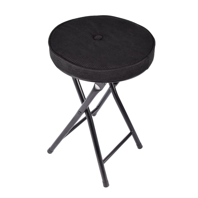 Robuuste Zwarte Stoel - Max. Draaggewicht 120kg - Comfortabele Zitdiepte 40cm - Compact 30cm x 45cm