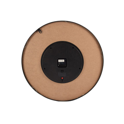 Moderne Zwart & Beige Wandklok 57cm | Ø57cm | Metalen Klok met Glazen Details | Batterij Aangedreven (AA 1.5V) | Perfect voor Woonkamer Slaapkamer Kantoor Keuken en School | Gemakkelijk te Decor Home