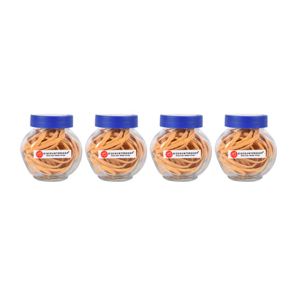 Stoer en Mooi Elastiekjes | Vang de Spotlight met Deze Set van 4 Glazen Flesjes met  Rubberen Elastiekjes | Flexibel en Duurzaam voor Stijlvolle Kapsels | Creatieve Projecten en Dagelijks Gebruik