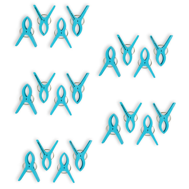 5setsx4pcs - in totaal- 20 stuks | Handdoekklemmen | blauw | Handdoekclips | Handdoekknijpers | Handdoekhaakjes | 15cm*10cm*3cm