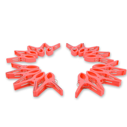 4 sets x 4pcs | Rood | Handdoekklemmen | Handdoekclips | plastic | Handdoekhaakjes | Handdoekknijpers | 15cm*10cm*3cm