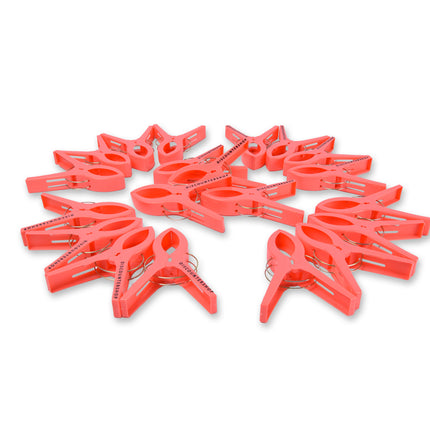 5 sets x 4pcs | Rood | Handdoekklemmen | Handdoekclips | plastic | Handdoekhaakjes | Handdoekknijpers | 15cm*10cm*3cm