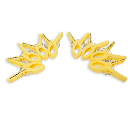 2 sets x 4 pcs | geel | Handdoekklemmen | Handdoekclips | plastic | Handdoekhaakjes | Handdoekknijpers | 15cm*10cm*3cm
