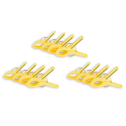 3 sets x 4 pcs | geel | Handdoekklemmen | Handdoekclips | plastic | Handdoekhaakjes | Handdoekknijpers | 15cm*10cm*3cm