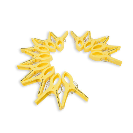 3 sets x 4 pcs | geel | Handdoekklemmen | Handdoekclips | plastic | Handdoekhaakjes | Handdoekknijpers | 15cm*10cm*3cm
