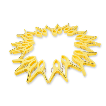 5 sets x 4 pcs | geel | Handdoekklemmen | Handdoekclips | plastic | Handdoekhaakjes | Handdoekknijpers | 15cm*10cm*3cm