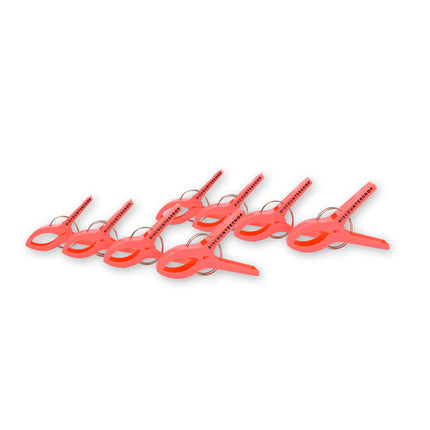 2 sets x 4pcs | Rood | Handdoekklemmen | Handdoekclips | plastic | Handdoekhaakjes | Handdoekknijpers | 15cm*10cm*3cm