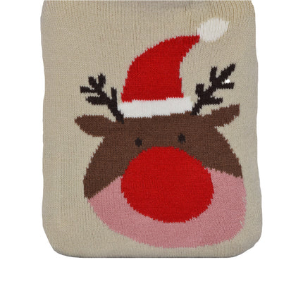 Warmwaterkruik van Polyester en Rubber | Beige Kleur - 28cmx18cm - Winteraccessoire voor Ontspanning